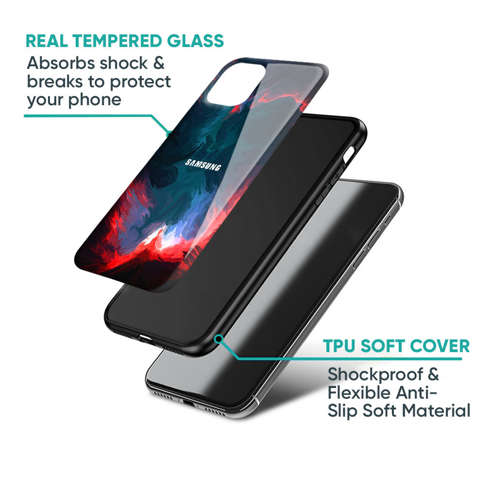 Brush Art Glass Case For Samsung Galaxy M56 5G