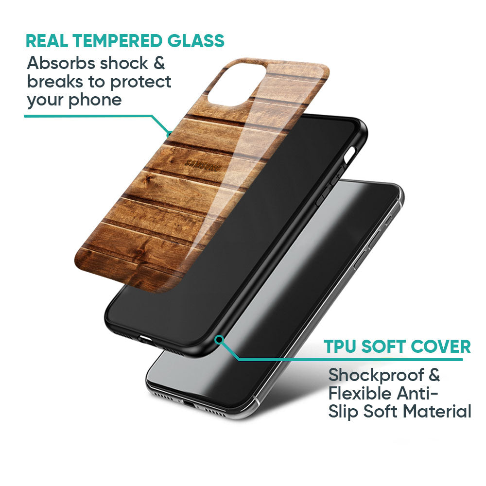 Wooden Planks Glass Case for Samsung Galaxy A57 5G