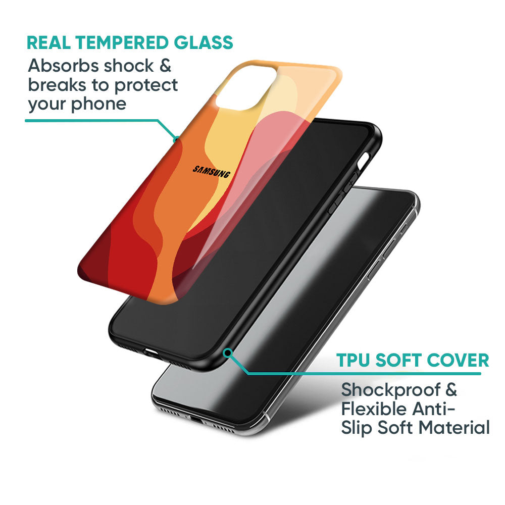 Magma Color Pattern Glass Case for Samsung Galaxy F16 5G