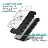 Satin White Marble Glass Case for Vivo T4x 5G