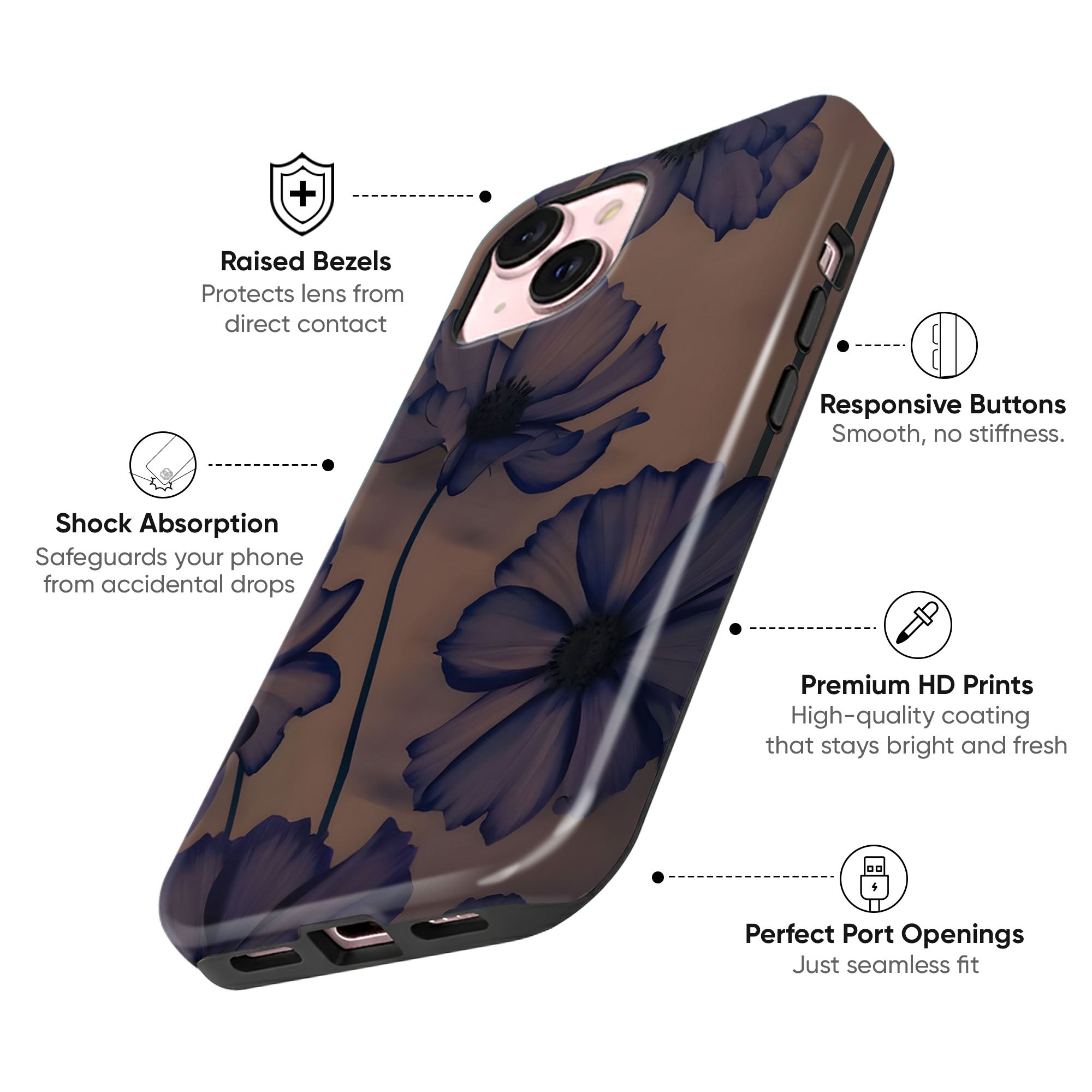 Blue Petal Haze Tough Case