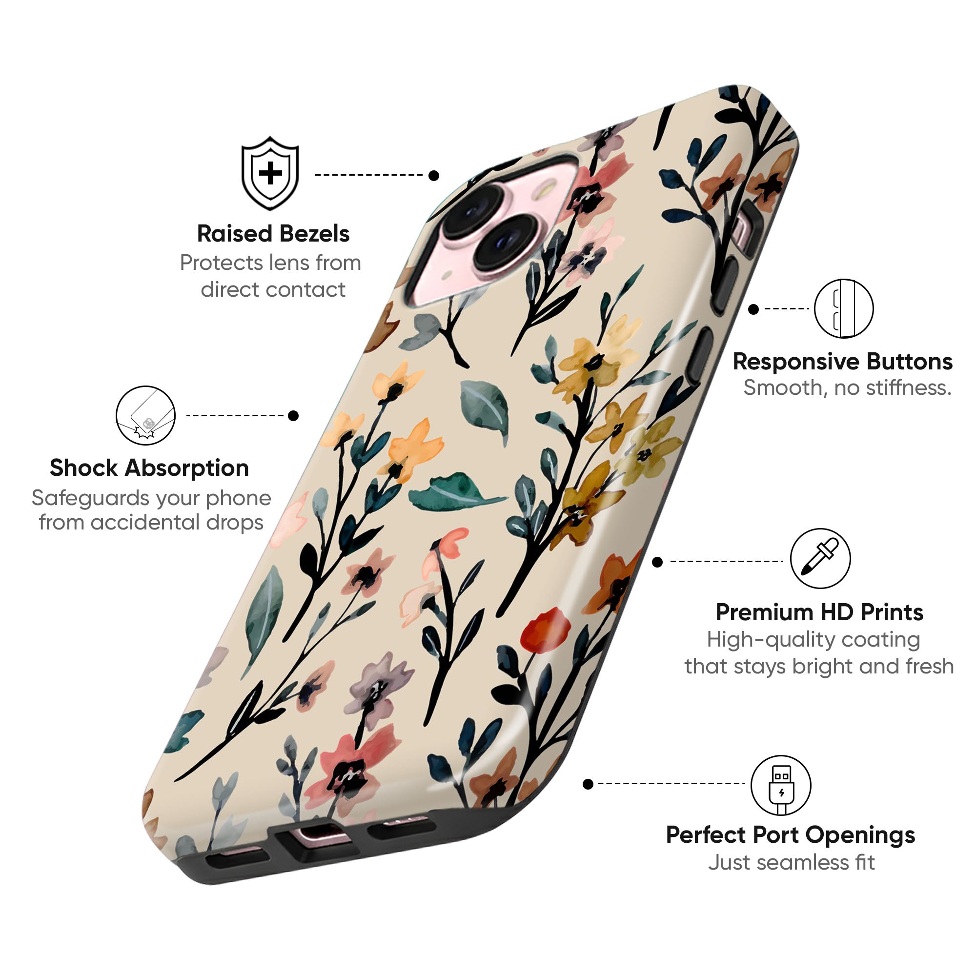 Watercolor Meadow Tough Case