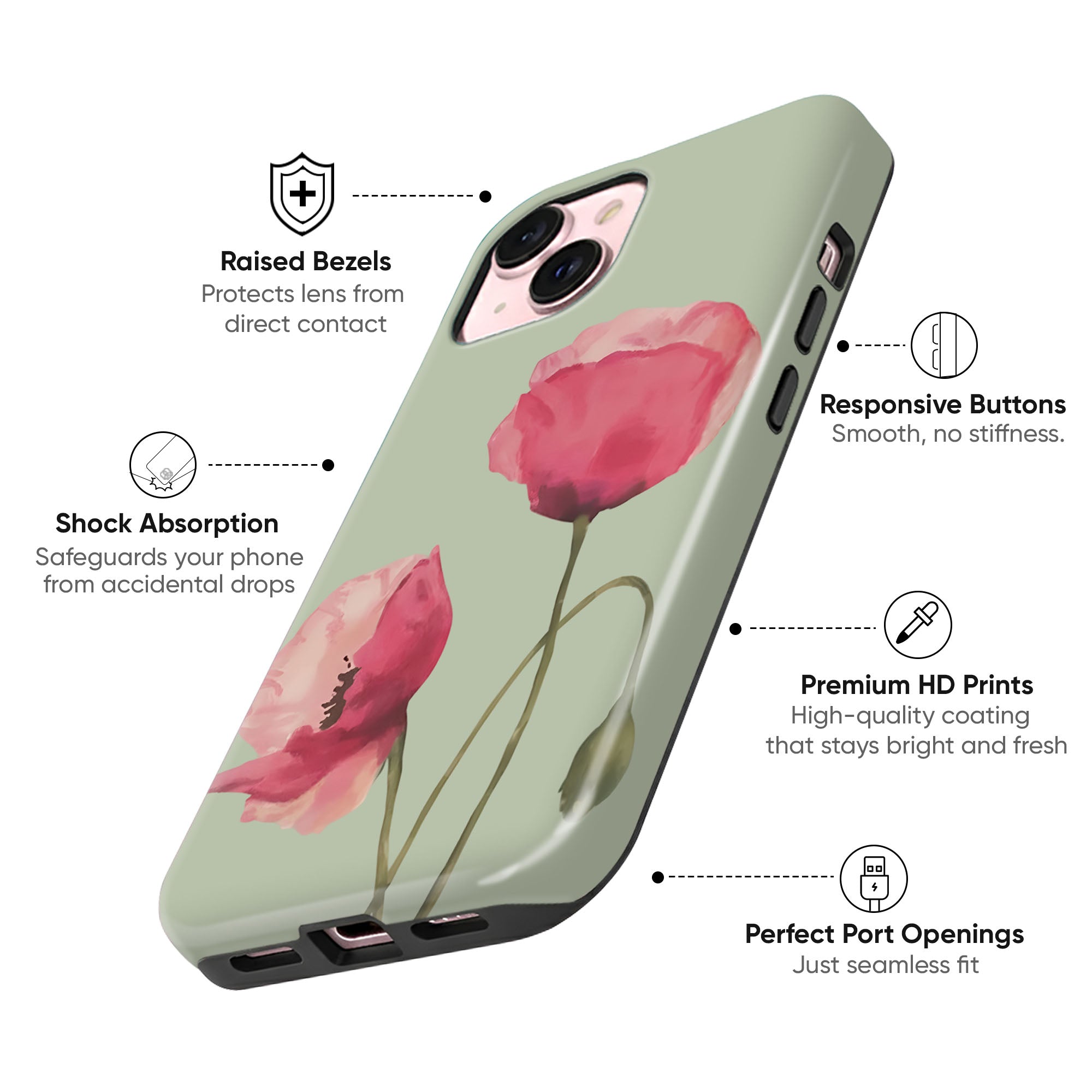 Peony Whisper Tough Case