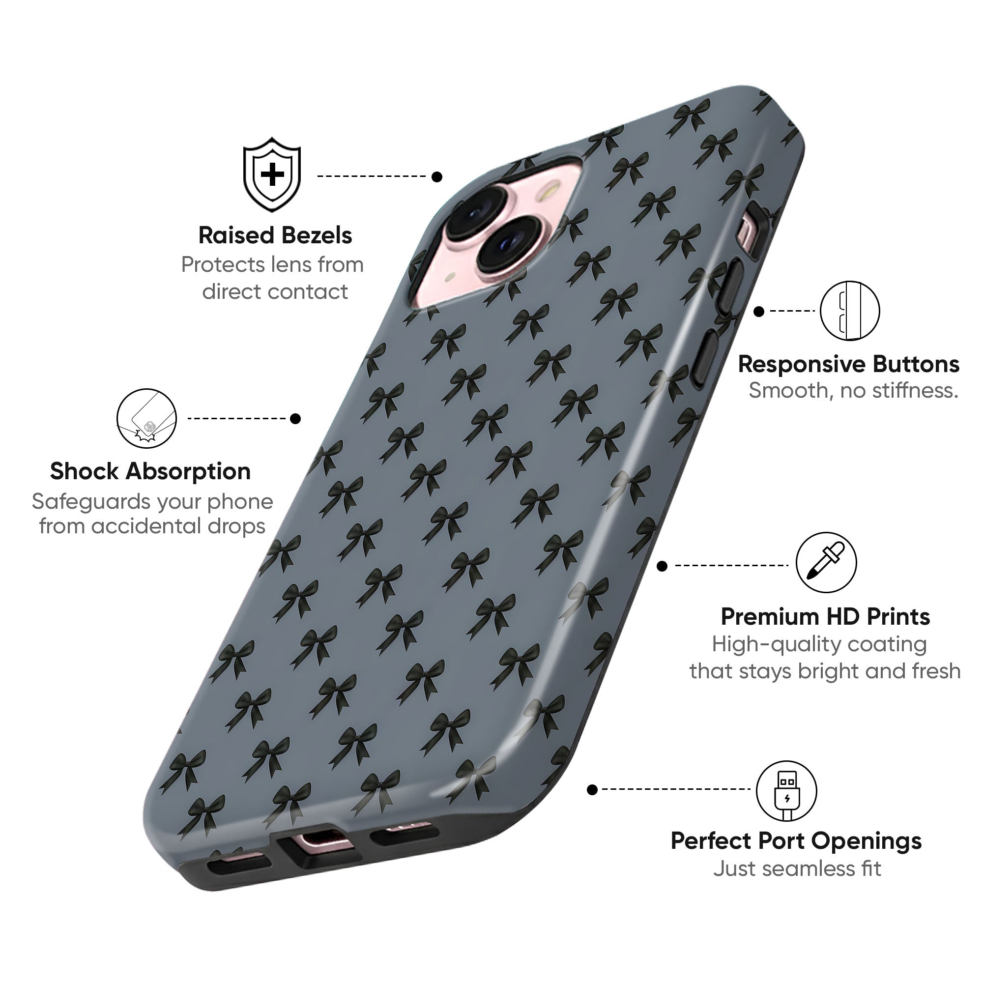 Grey Bow Pattern