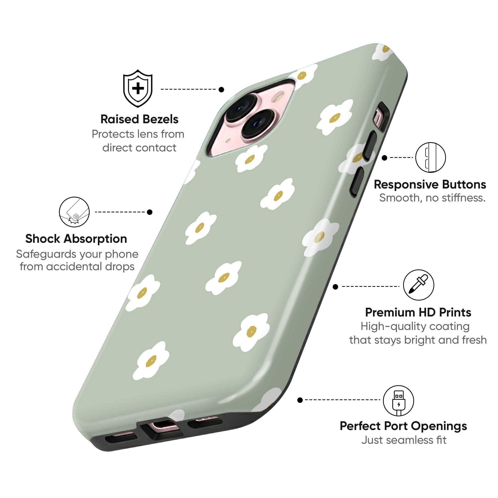 Mint Bloom Tough Case