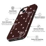 Brown Bow & Dots