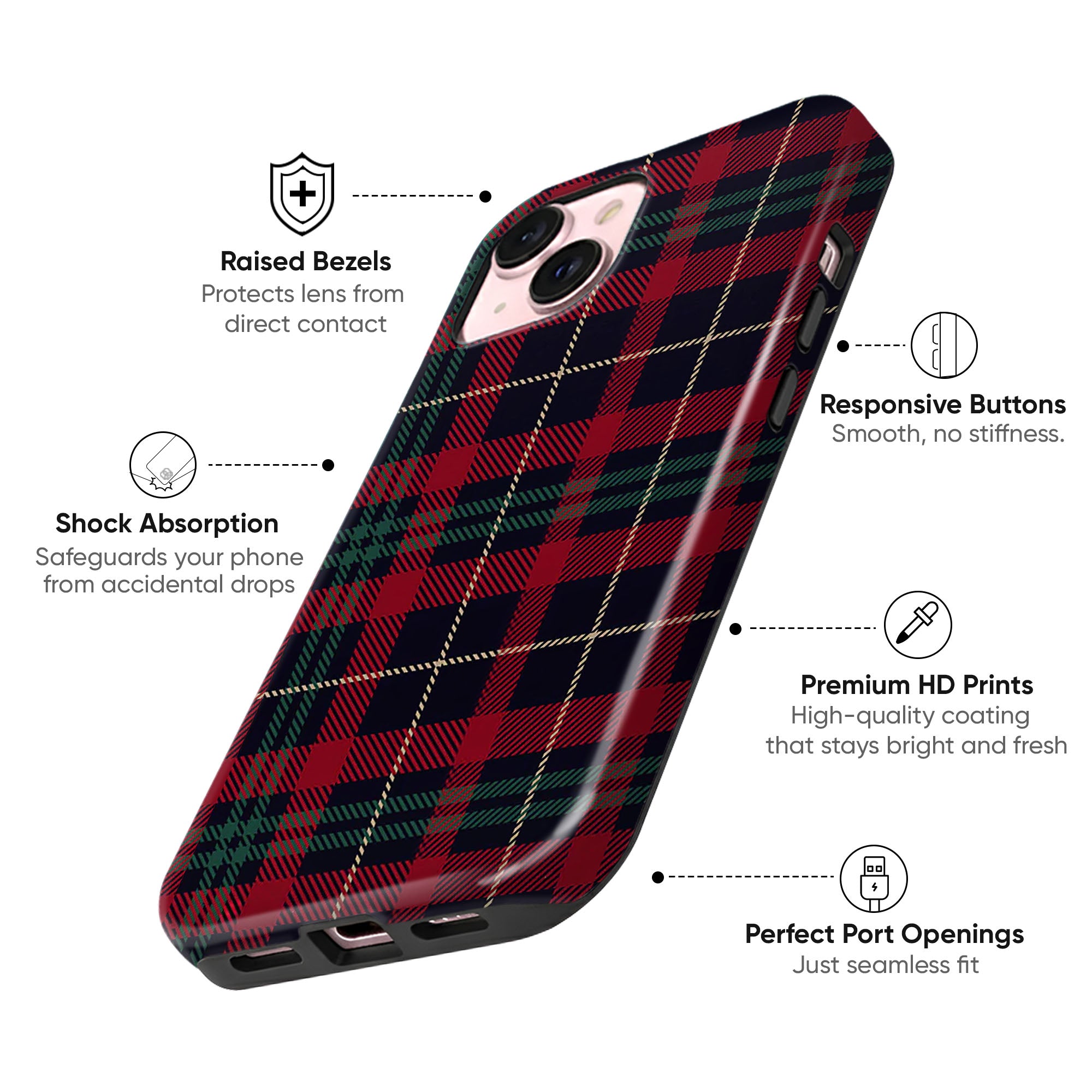 Plaid Latte Tough Case