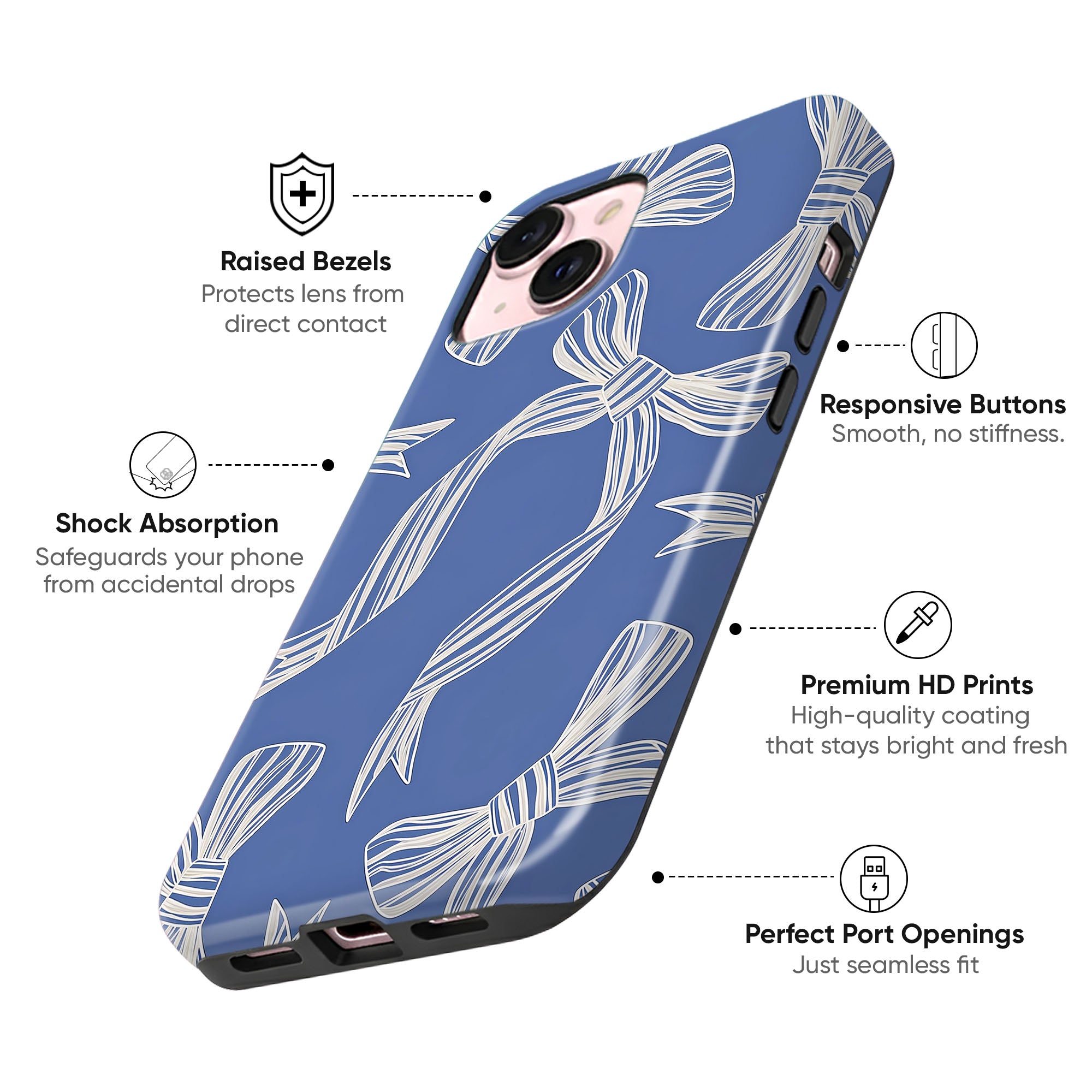 Cobalt Ribbon Tough Case