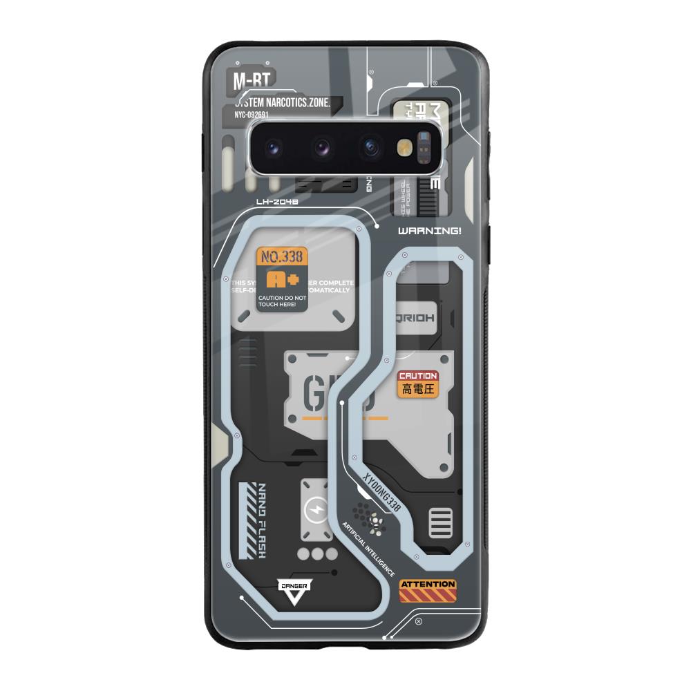 Retro Futuristic Samsung Galaxy S10 Plus Glass Back Cover Online
