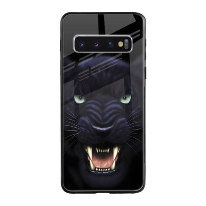 Angry Black Leopard Samsung Galaxy S10 Plus Glass Back Cover Online