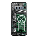 Green Camo Circuit Samsung Galaxy S10E Glass Back Cover Online