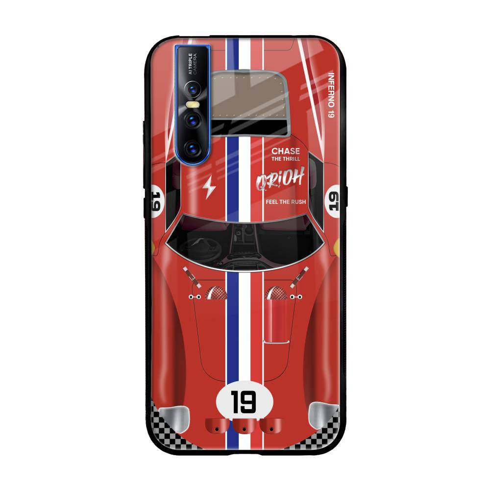 Racing Vintage Vivo V15 Pro Glass Back Cover Online