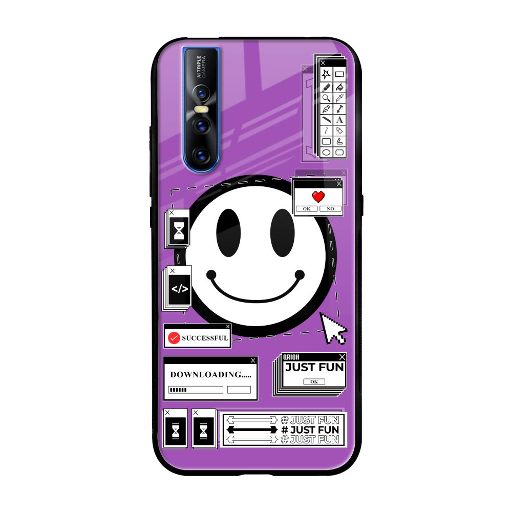 Code with Smile Vivo V15 Pro Glass Back Cover Online