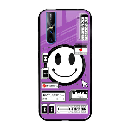 Code with Smile Vivo V15 Pro Glass Back Cover Online
