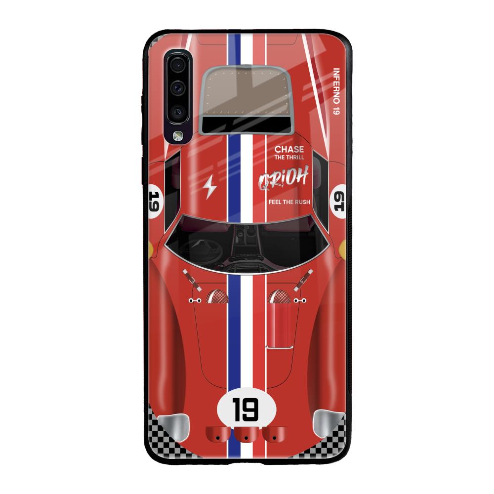 Racing Vintage Samsung Galaxy A50 Glass Back Cover Online