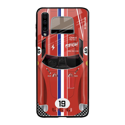 Racing Vintage Samsung Galaxy A50 Glass Back Cover Online