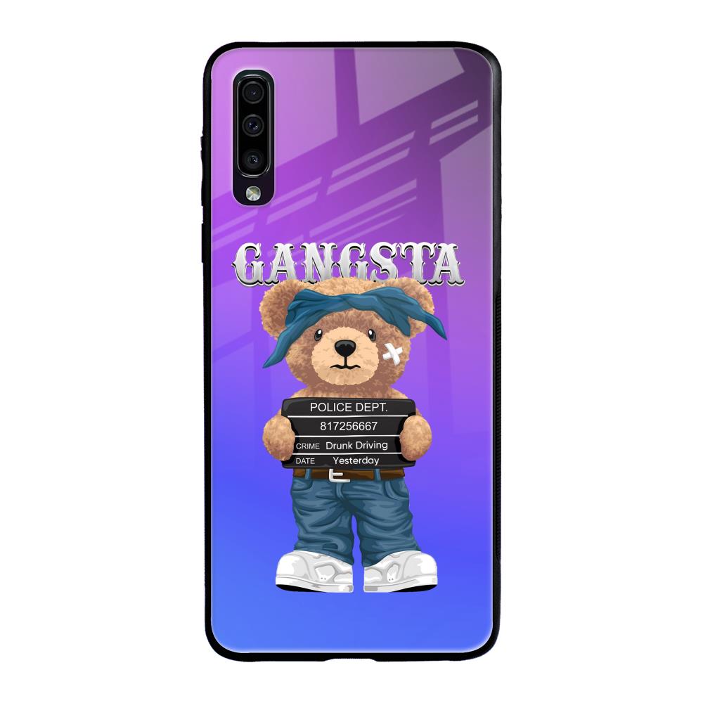 Gangsta Bear Samsung Galaxy A50 Glass Back Cover Online