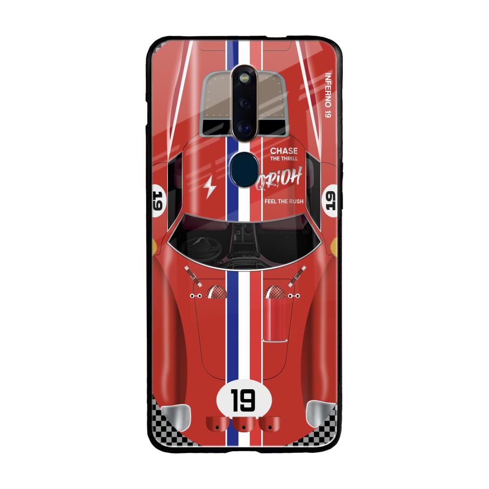 Racing Vintage Oppo F11 Pro Glass Back Cover Online