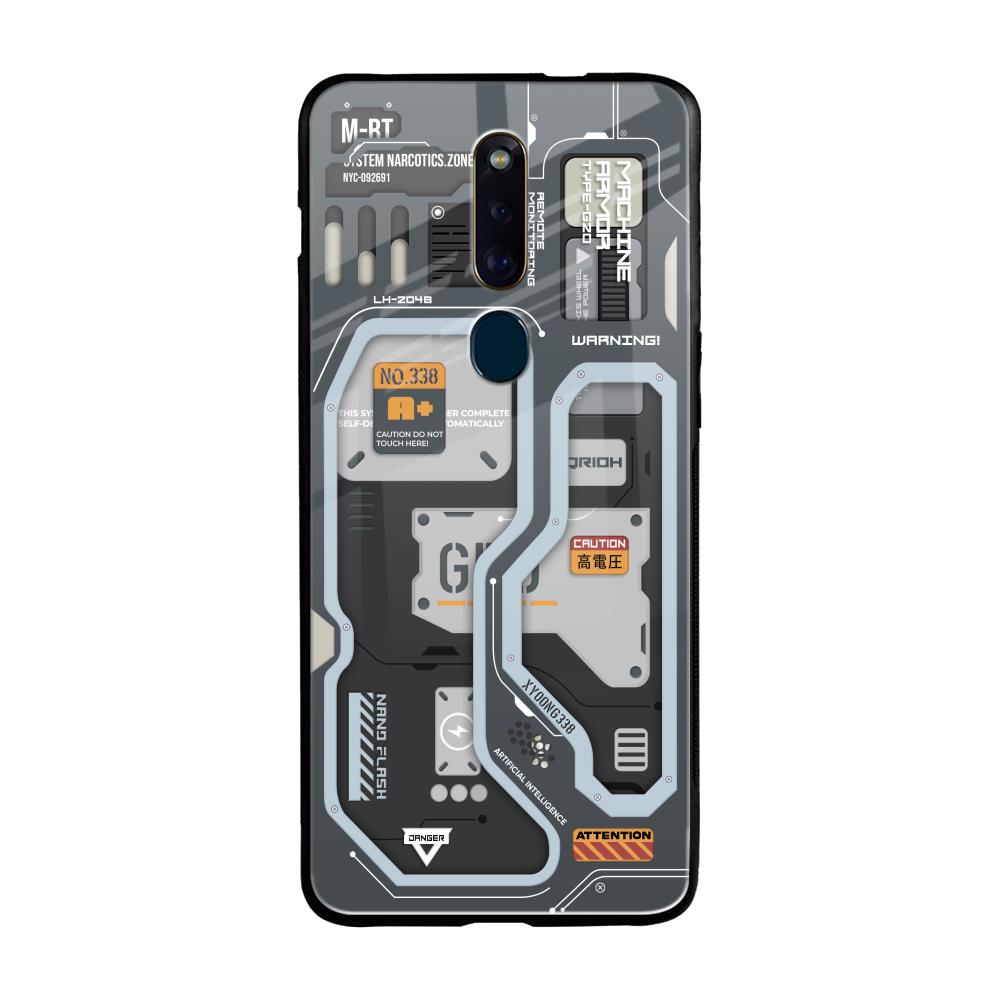 Retro Futuristic Oppo F11 Pro Glass Back Cover Online