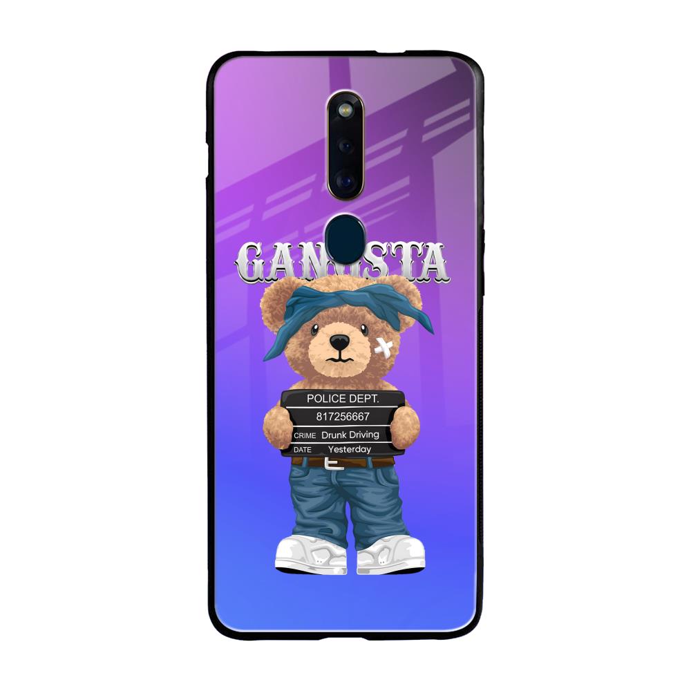 Gangsta Bear Oppo F11 Pro Glass Back Cover Online