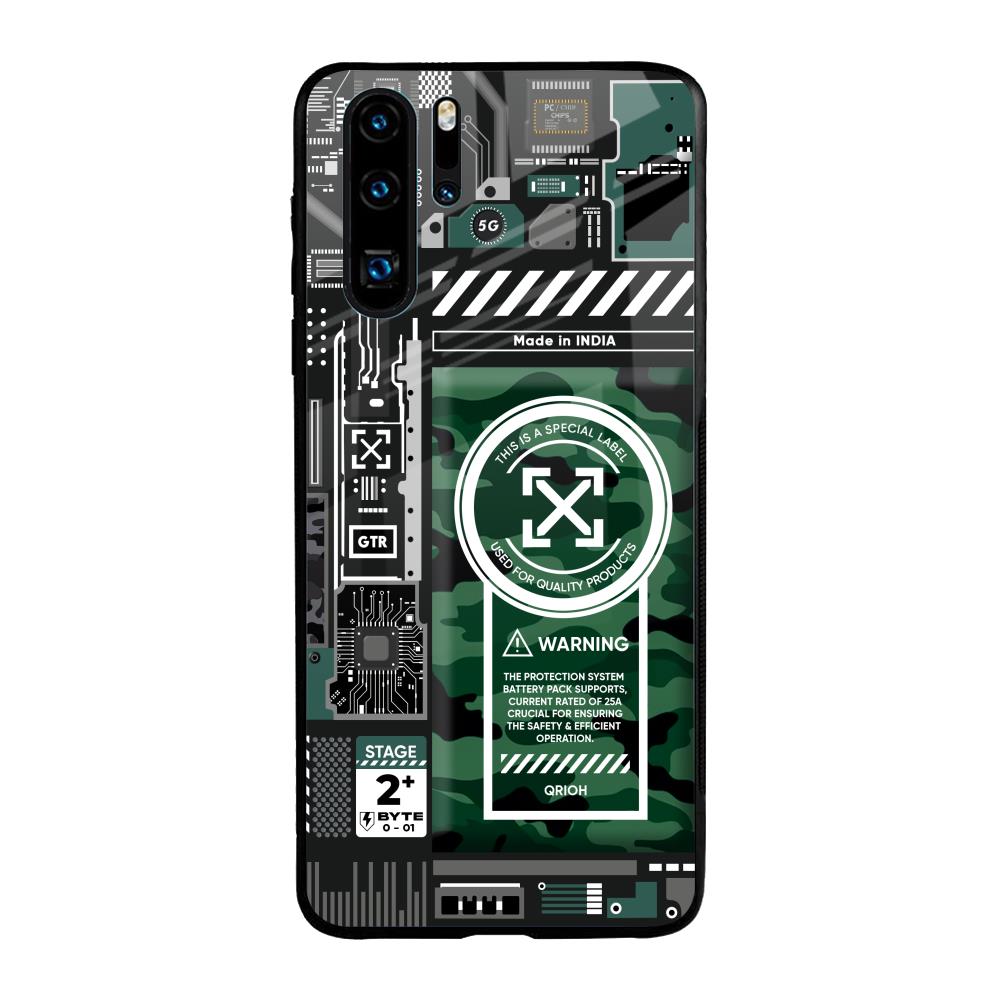 Green Camo Circuit Huawei P30 Pro Glass Back Cover Online