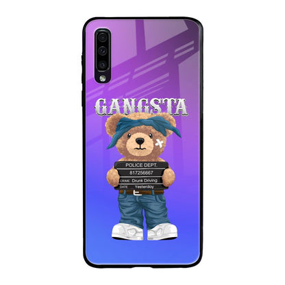 Gangsta Bear Samsung Galaxy A70 Glass Back Cover Online