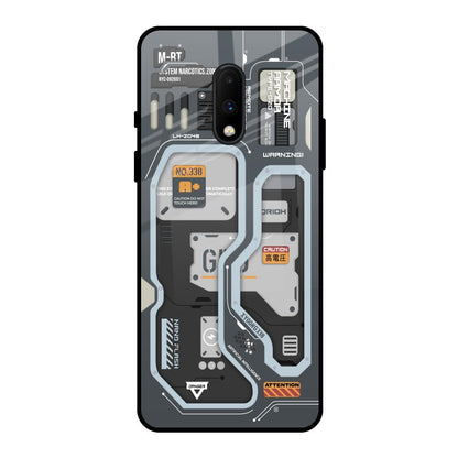 Retro Futuristic OnePlus 7 Glass Back Cover Online