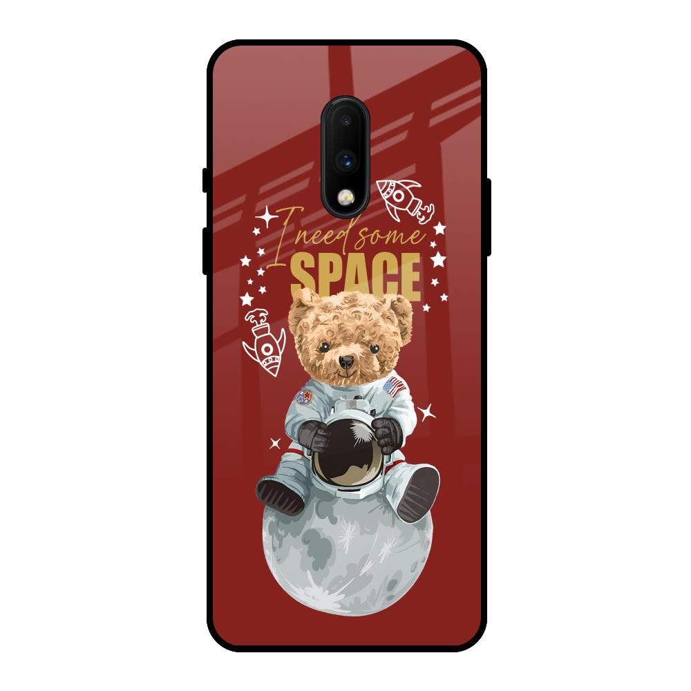 Astronaut Bear OnePlus 7 Glass Back Cover Online