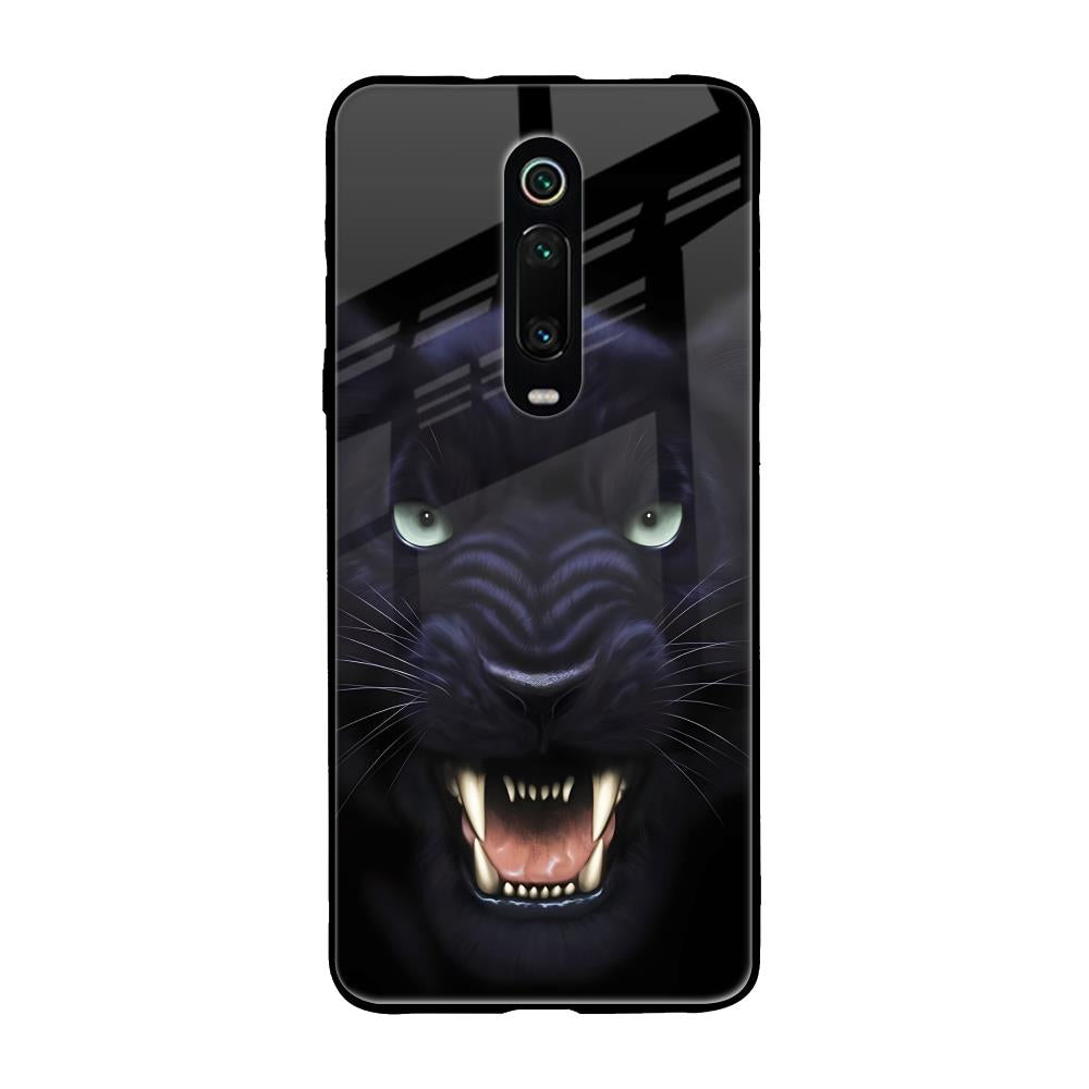 Angry Black Leopard Xiaomi Redmi K20 Glass Back Cover Online