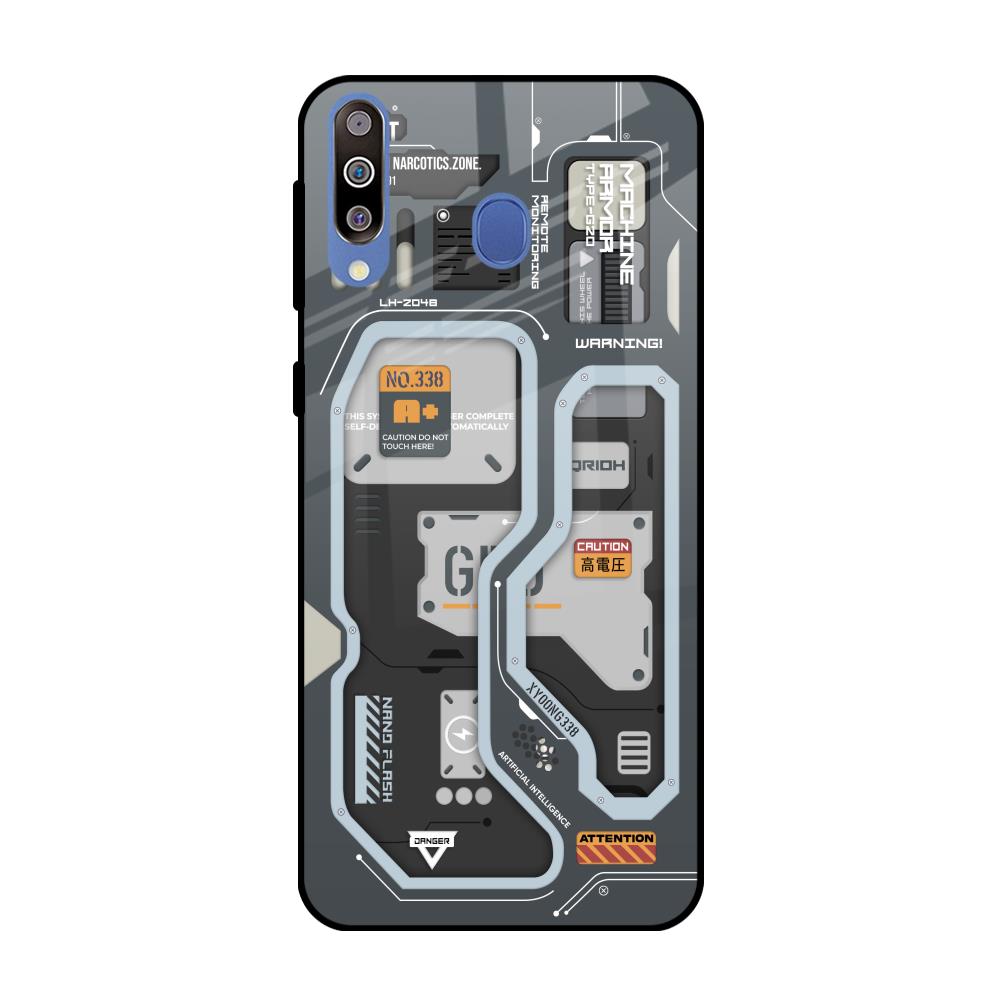 Retro Futuristic Samsung Galaxy M40 Glass Back Cover Online