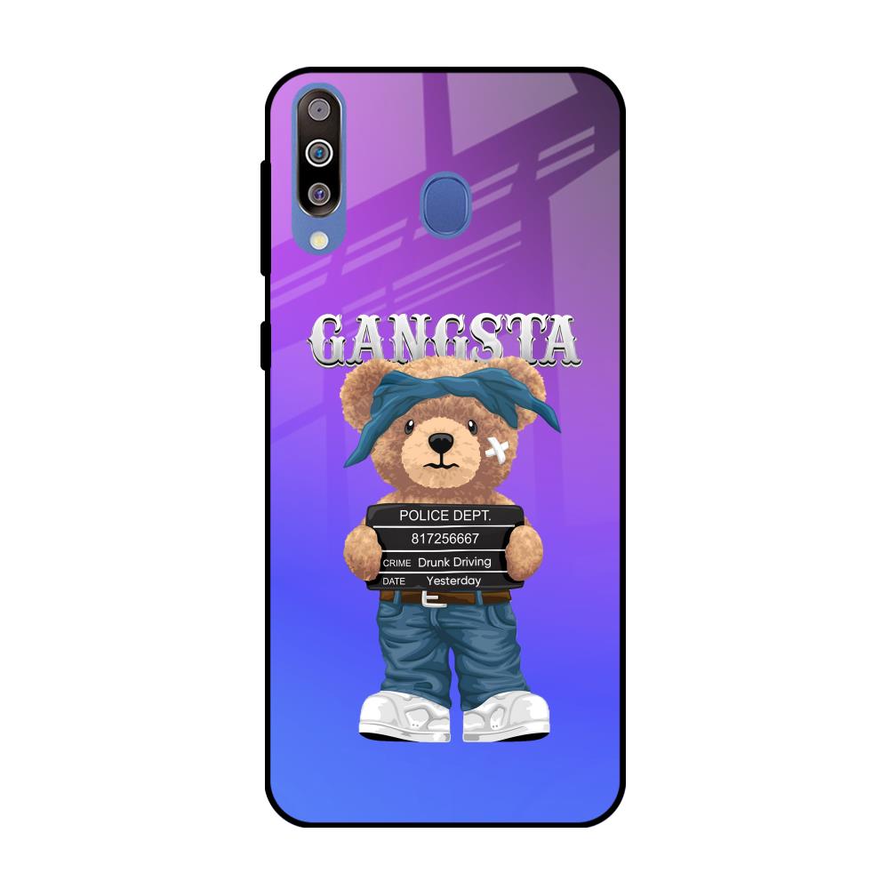 Gangsta Bear Samsung Galaxy M40 Glass Back Cover Online