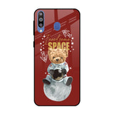 Astronaut Bear Samsung Galaxy M40 Glass Back Cover Online