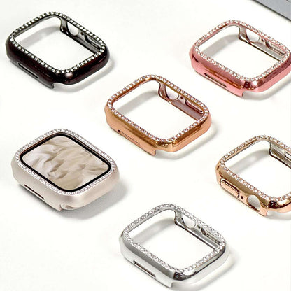Rose Gold Single Halo Crystal Bumper Case