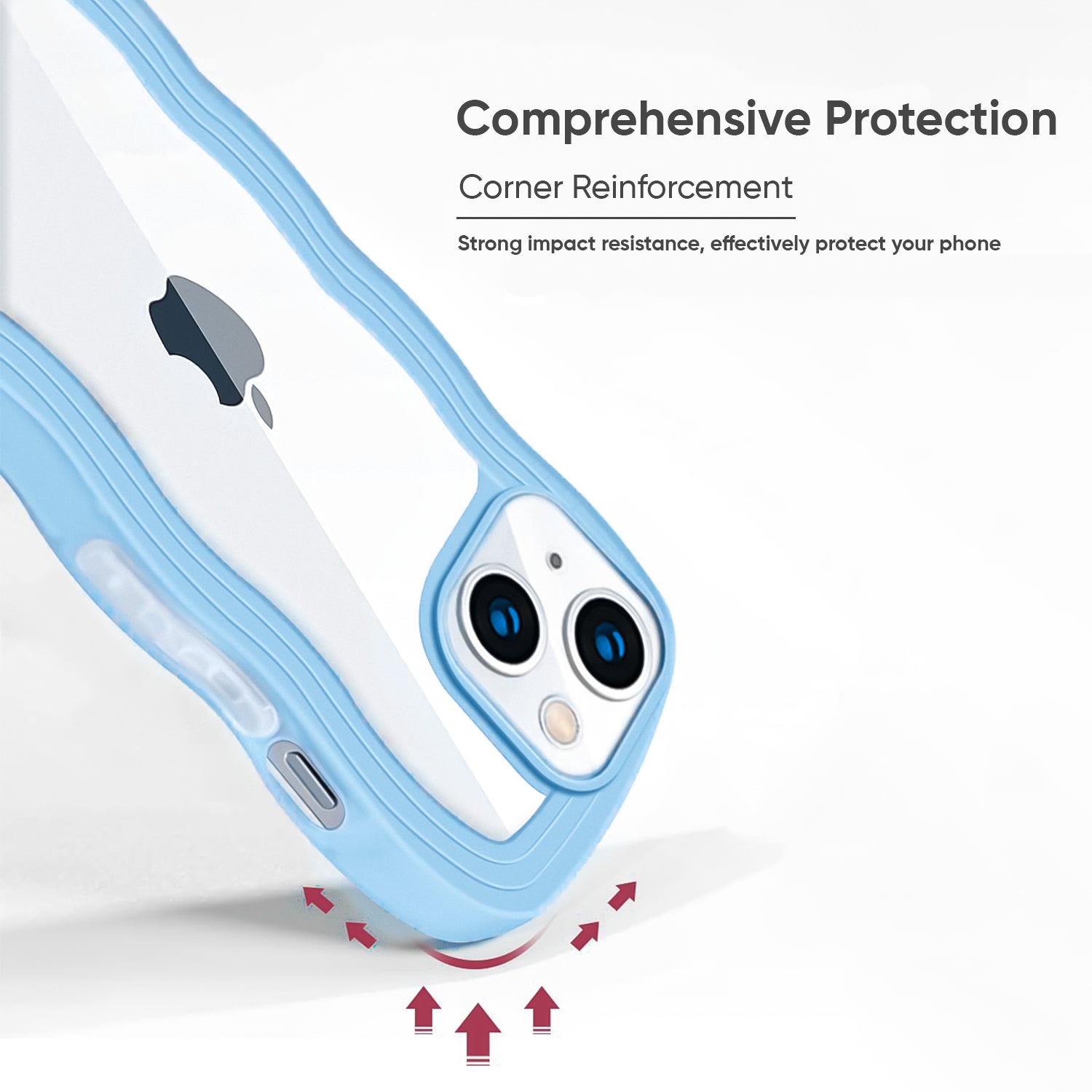 Blue Wavy Back Cover for iPhone