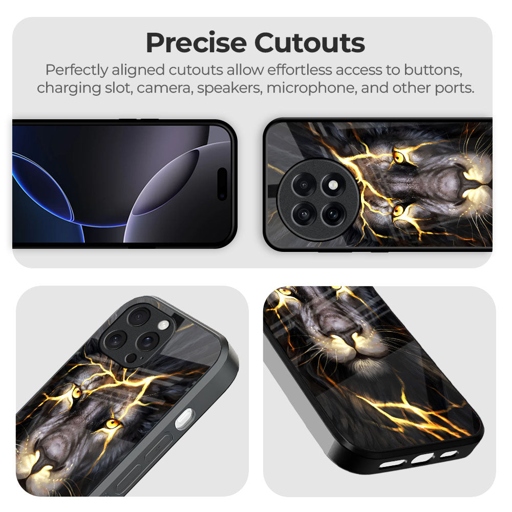 Golden Grey Tiger Glass Case