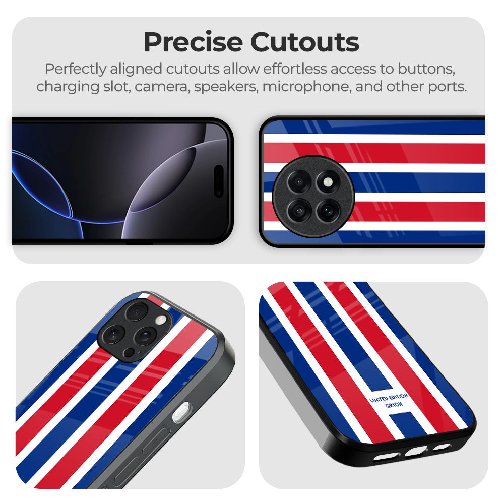 Tricolor Flag Glass Case