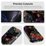 Rainbow Butterfly Metallic Glass Case