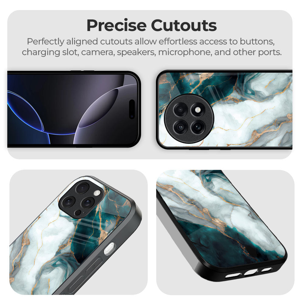 Aqua Green Marble Glass Case
