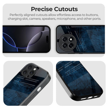 Dark Blue Grunge Glass Case