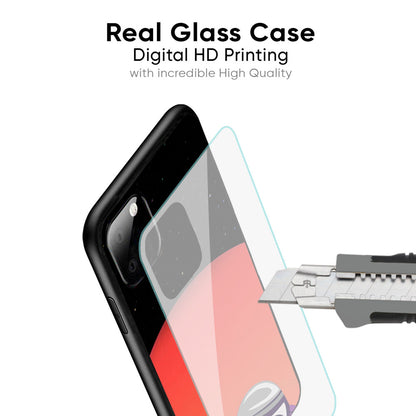 Retro Astronaut Glass Case for Samsung Galaxy M56 5G