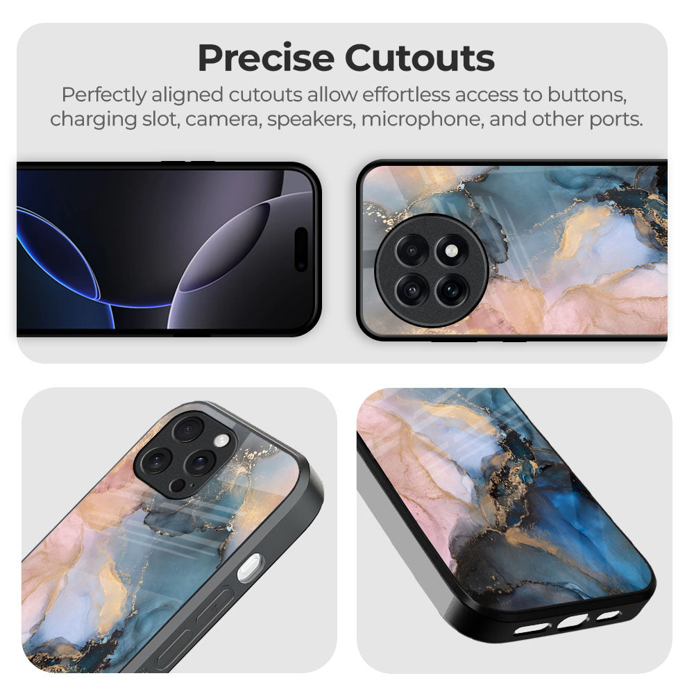 Marble Ink Abstract Glass Case