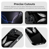 White Angel Wings Glass Case