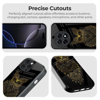 Golden Owl Glass Case