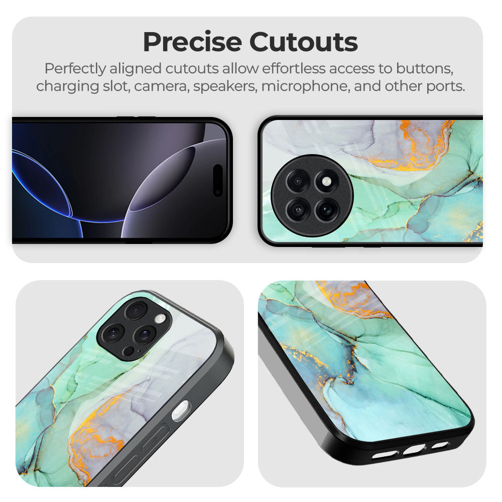 Green Marble Glass Case