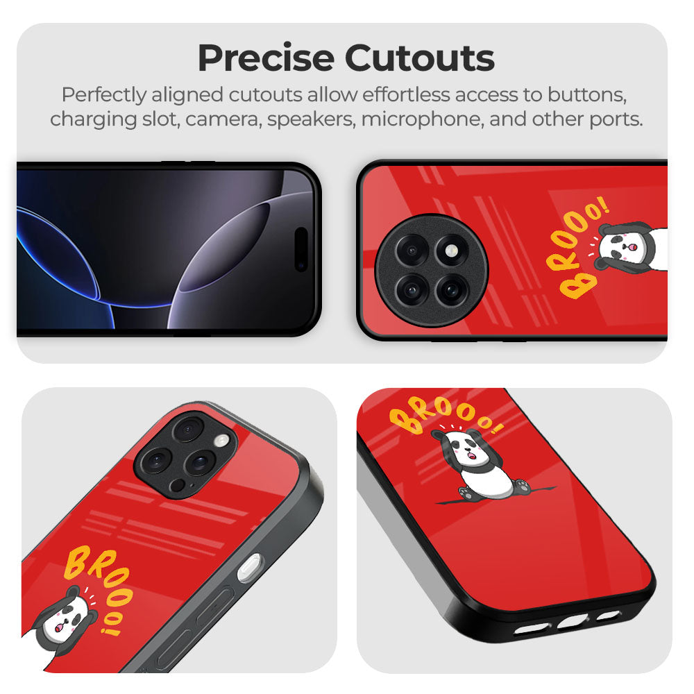 Screaming Panda Glass Case