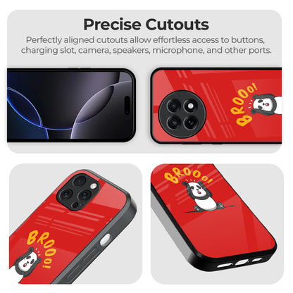 Screaming Panda Glass Case