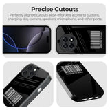 Black Barcode Glass Case
