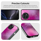 Pink & Purple Butterfly Glass Case