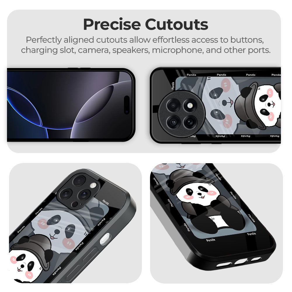 Cutie Panda Glass Case