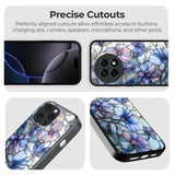 Majestic Flowers Glass Case